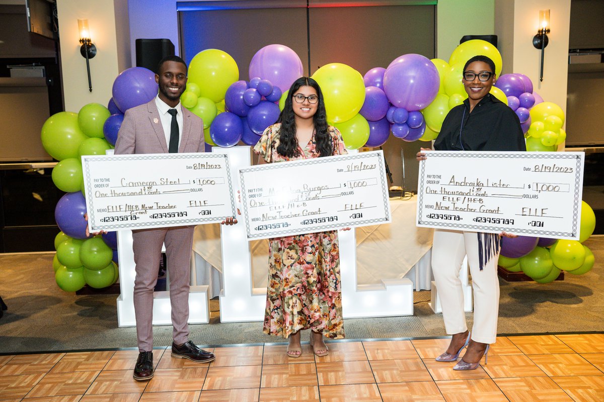 Congratulations to the new teachers who recieved the ELLF /H-E-B New Teacher Grant at the 3rd Annual Mindful DInner
#HEBHelpingHere #ELLF #hisd #alvinisd #aldineisd