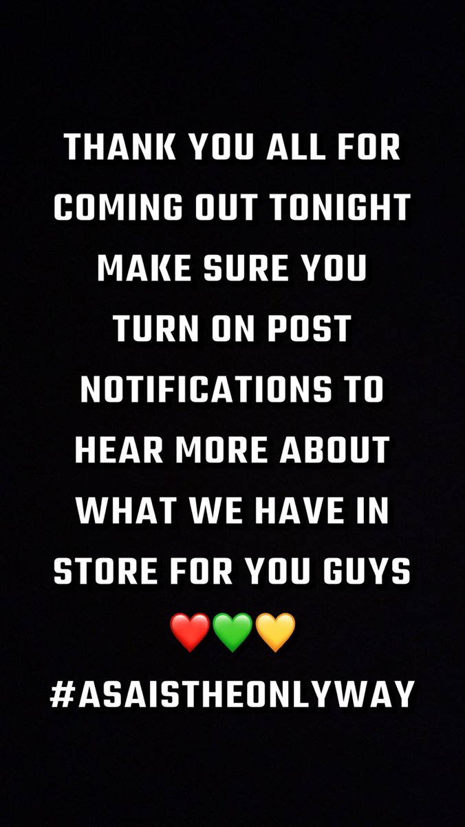 Thanks again for a great turn out and night we love you guys❤️💚💛