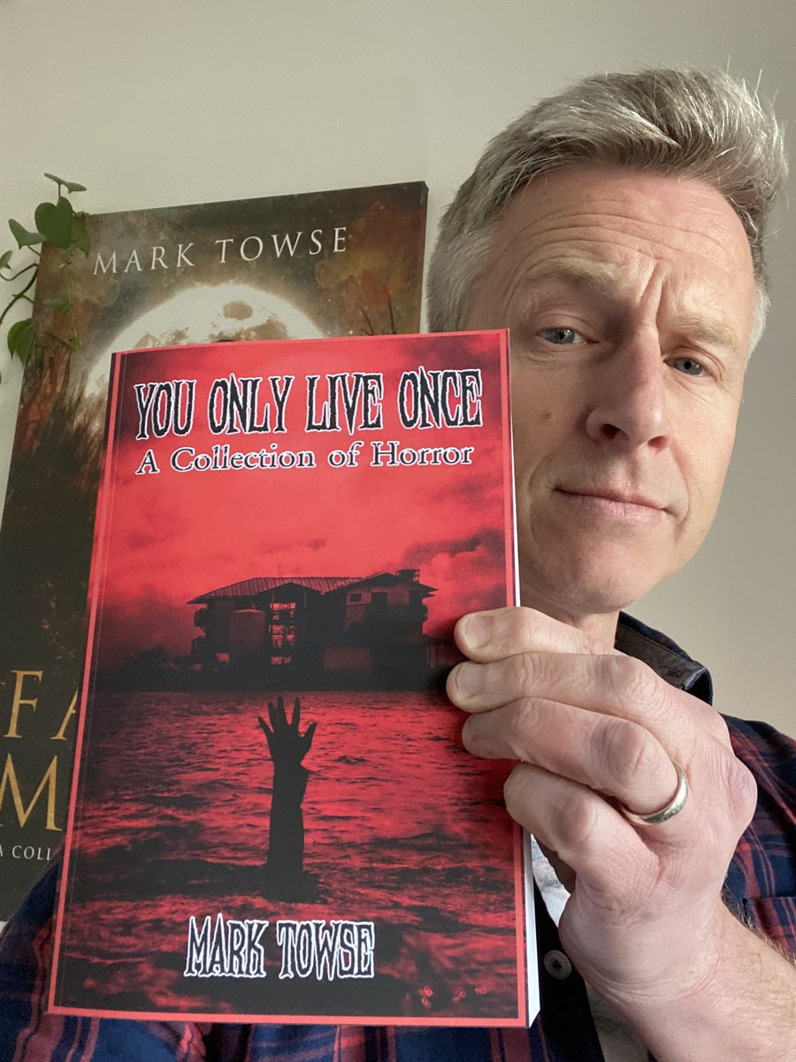 A geeky selfie with my brand new release, ‘You Only Live Once.’ The cover looks even better in real life - but what would you expect from Don Noble @franknobleart ? Twenty-two nerve-shredding tales for the spooky season. There are some belters in here!