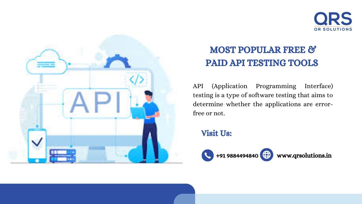 QRS_India's tweet image. Most Popular Free & Paid API Testing Tools - QR Solutions
API (Application Programming Interface) testing is a type of software testing that aims to determine whether the applications are error-free or not.
To Know More Visit Us:
rb.gy/a9q2d
#apitestingtools