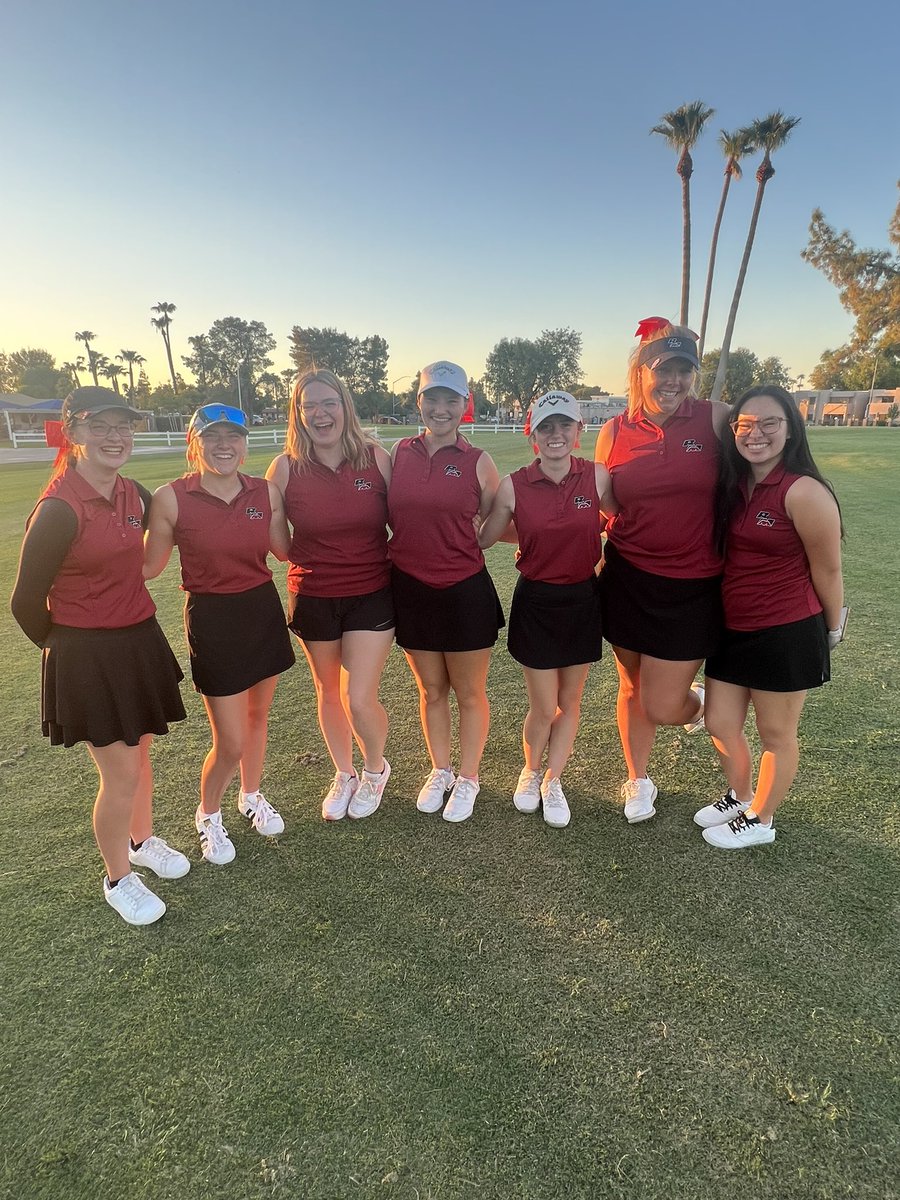 All smiles here celebrating another win! Thank you to all that came out to support Girls Golf! And thank you to Westwood Girls Golf for a great game!