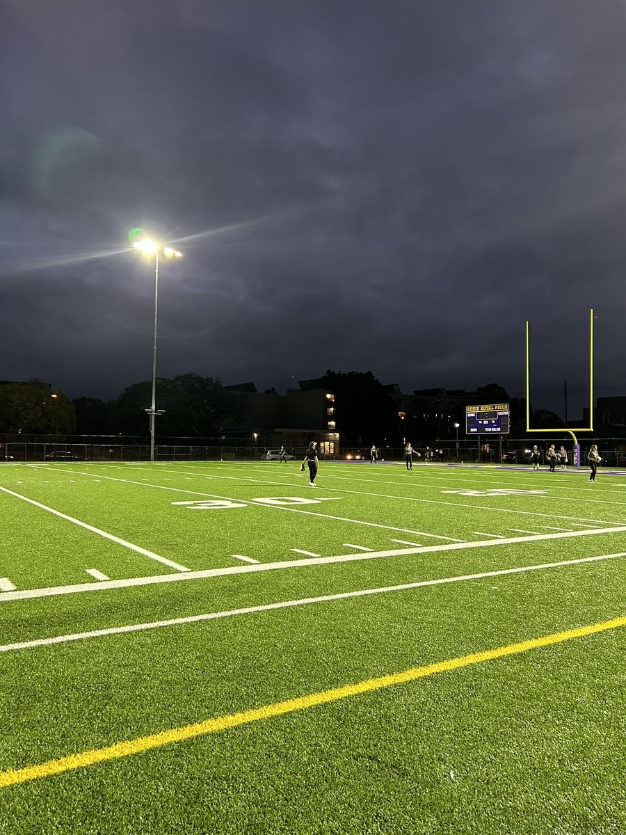 Took advantage of some time under the lights this evening! The new turf fields are awesome! Very lucky to have them at our disposal #day2 #Team44