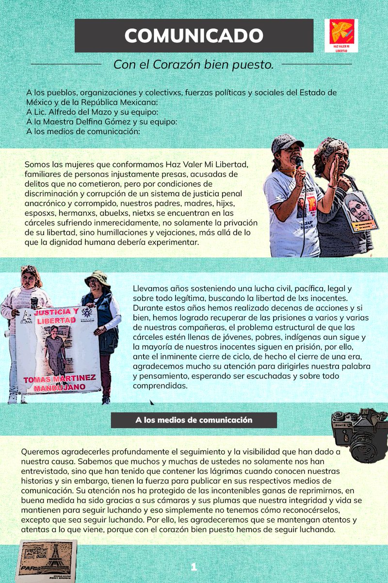 laraduquea's tweet photo. 🟠 COMUNICADO 🟠
"Con el corazón bien puesto" de @Hazvalermilibe1

A @alfredodelmazo y su equipo:
A @delfinagomeza y su equipo:
A los medios de comunicación:

Compañeros y compañeras que luchan por la #Libertad #Justicia #Dignidad y #Vida

👇🏾Agradecemos su difusión👇🏾 https://t.co/9qI6ocJSi3