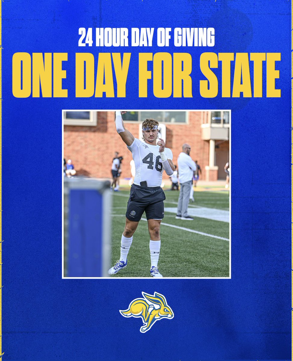 McshaneCullen's tweet photo. I’m honored to be given the opportunity to play at such a great program like SDSU. We wouldn’t be where we are without the support from JACKRABBIT NATION, please consider donating tomorrow! 
https://t.co/ScRbXw0F0M https://t.co/QaIK1ubH6m