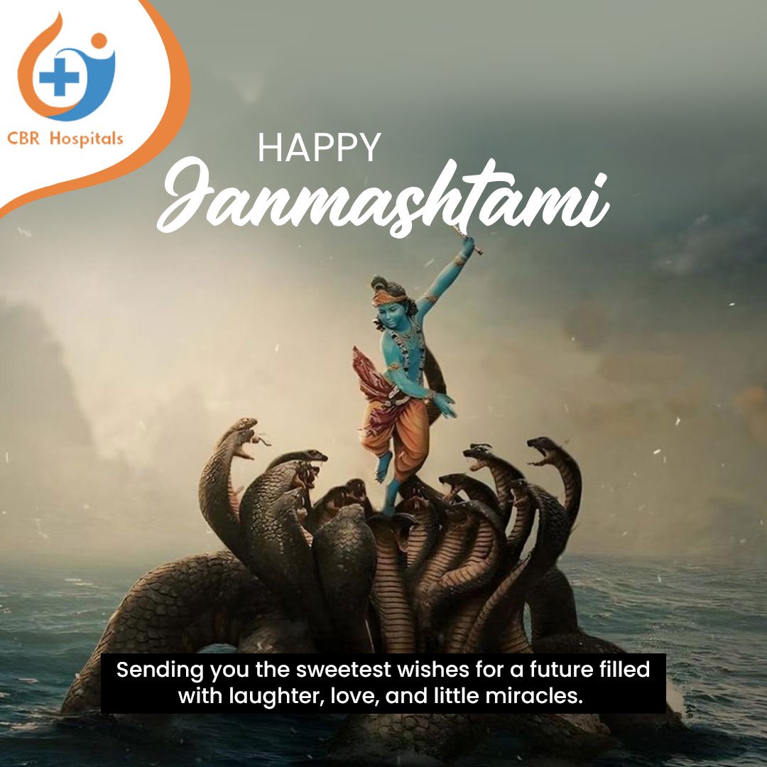 May Lord Krishna's blessings fill your life with love, joy, and prosperity on this auspicious occasion of Janmashtami.
Happy Janmashtami!

#janmashtami #krishna #krishnajanmashtami #blessed #janmashtamispecial #cbrhospitals