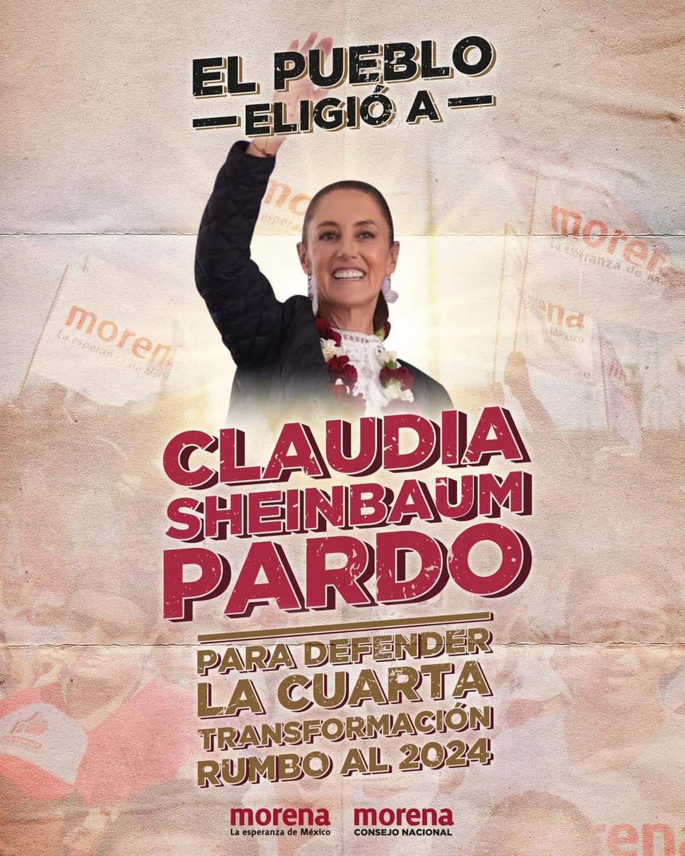 RcFavio's tweet photo. Adelante con #ClaudiaPresidenta https://t.co/cvNeroZm50