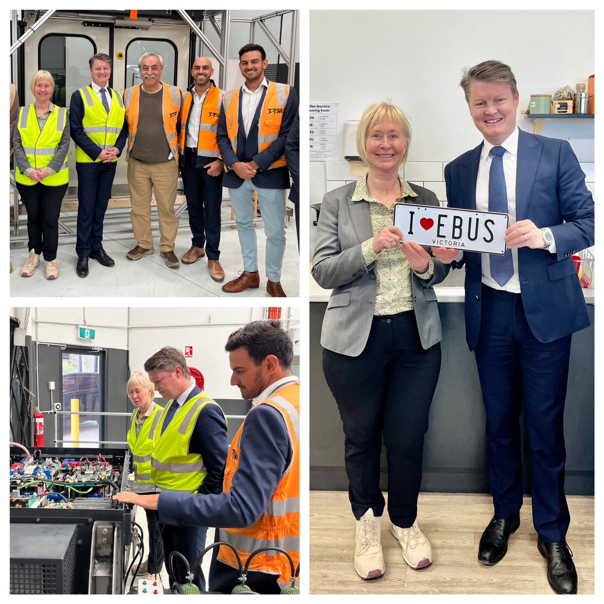 BenCarrollMP's tweet photo. Tackling transport emissions is an opportunity for new technologies & components to be #VicMade by our world-class manufacturers. Great to visit #Epping based Trans Tech Melbourne (TTM) that provides electrical engineering & manufacturing services for our buses, trains & trams. https://t.co/NwEzh0MqEa