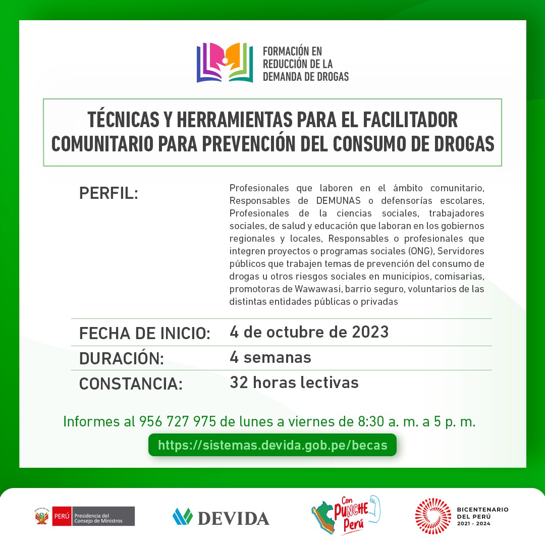 ProyectoGrow's tweet photo. Invitamos a los profesionales y actores comunitarios de los gobiernos regionales, locales y nacional a postular a una de las 300 #becas para cursos gratuitos de capacitación.

📷 Inscripciones hasta el 15 de setiembre aquí. 📷  https://t.co/TkvDWtB7n7 https://t.co/vCeTKZ4CEf