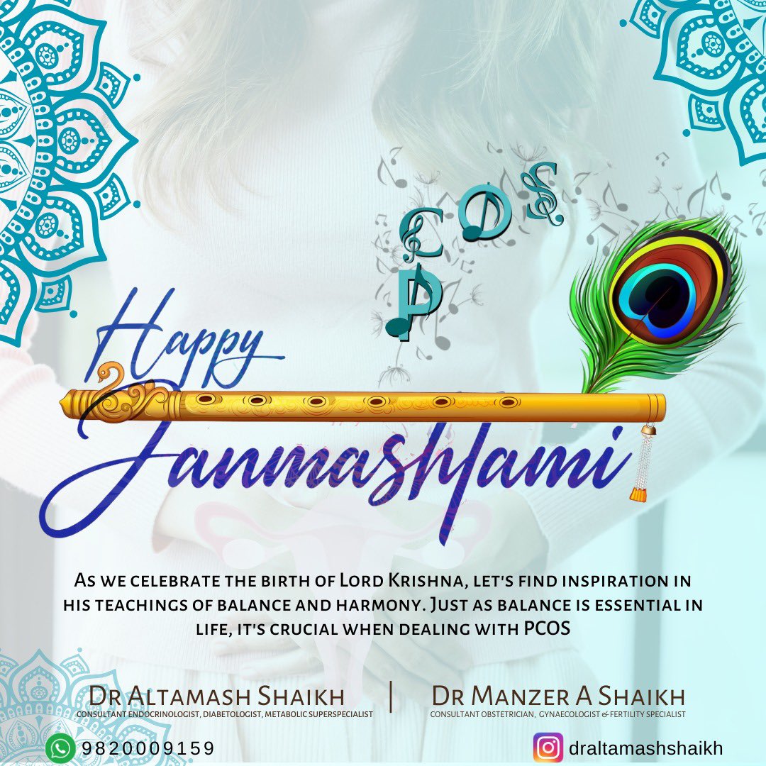 Wishing all a Joyful #Janmashtami

#PCOS #pcosawareness #draltamashshaikh #draltamash #endocrinologist #diabetologist #southbombay #mumbai