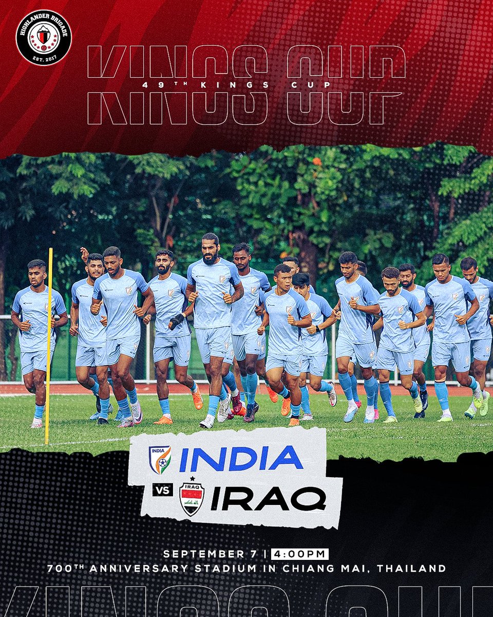 HighlanderB8's tweet photo. 🔥🇮🇳 INDIAAAA! 🇮🇳⚽ It's time to bring the THUNDER! 💥💥 King's Cup 2023 showdown with Iraq.
Let's TURN UP the energy, the noise, and the PASSION! 🏆📣 Unleash the BEAST within! 🐯🔥
.
.
.
.
.
.
.
.
.
.

#MATCHDAY
#KingsCup2023 #BlueTigers #IndianFootball #bluepilgrims #WWTTT https://t.co/oNZVrKcHjo