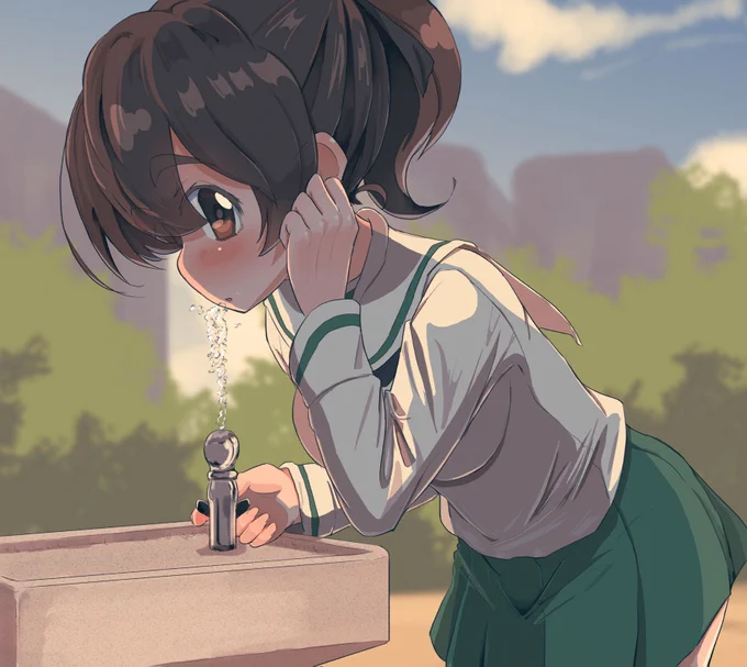 お水ゴクゴクな柚子ちゃん
