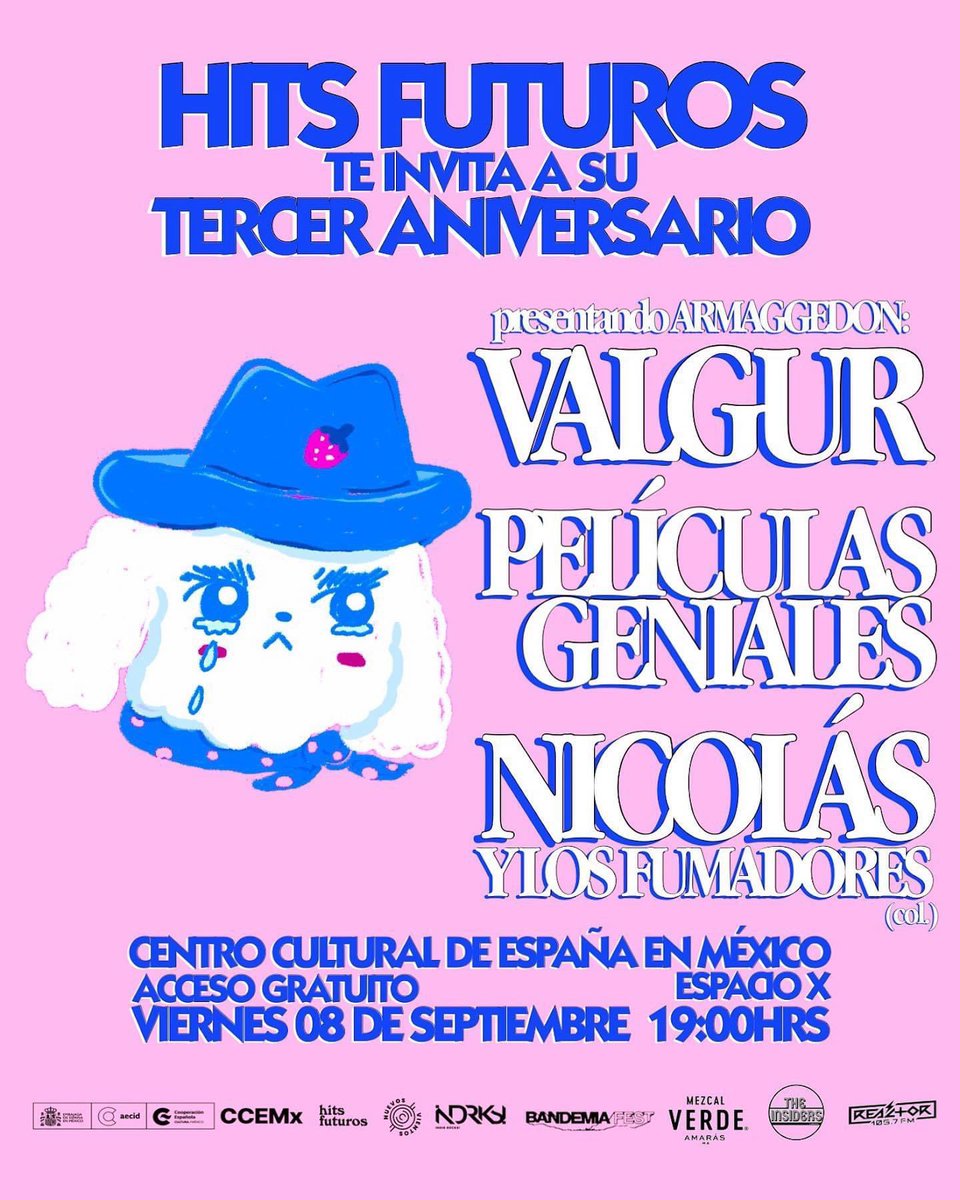 Pinoteca estará en el mega evento del año. 
El 3er aniversario de nuestros compadres de @HitsFuturos cáiganle que estará lleno de bandas increíbles con artistas gráficos de calidad y sus proveedores de pines de confianza. Será algo imperdible.
