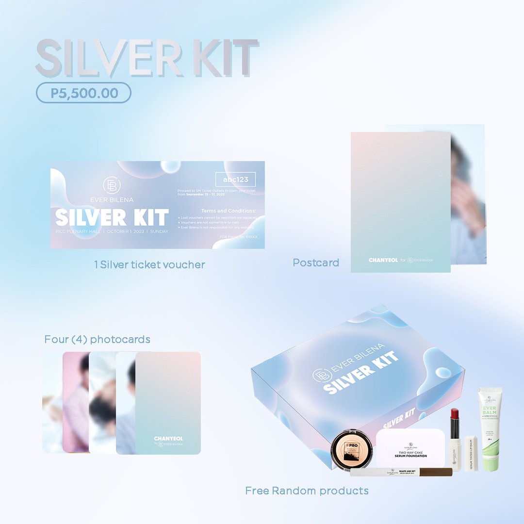 EverBilenaPH's tweet photo. Take a peek at what’s inside the Ever Bilena Kit when you avail tickets for “CHANYEOL FOR EVER BILENA: Fun Meet in Manila!”

Buy your kits at select @smbeautyph or online

Show off that beauty with Ever Bilena on D-Day💕

#EverBilena
#ForEveryBeauty
#ChanyeolForEverBilena https://t.co/8CSQJEMcoy
