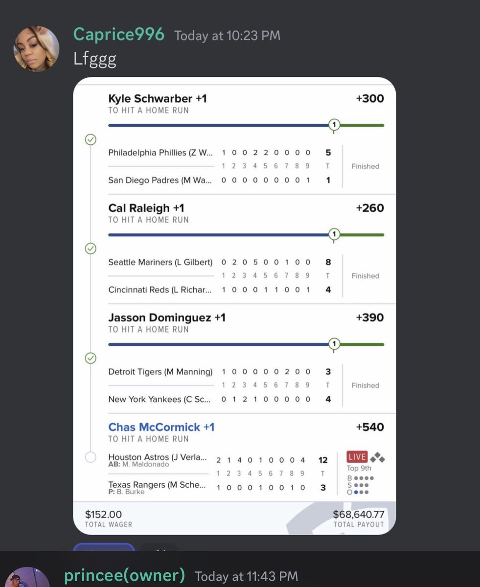 AudlyDocteur's tweet photo. @camdacapper1 is a beast he creating real wealth in his discord! Check him out!! #bestcapper in the game #sportsbets https://t.co/Y3pzz1qunv