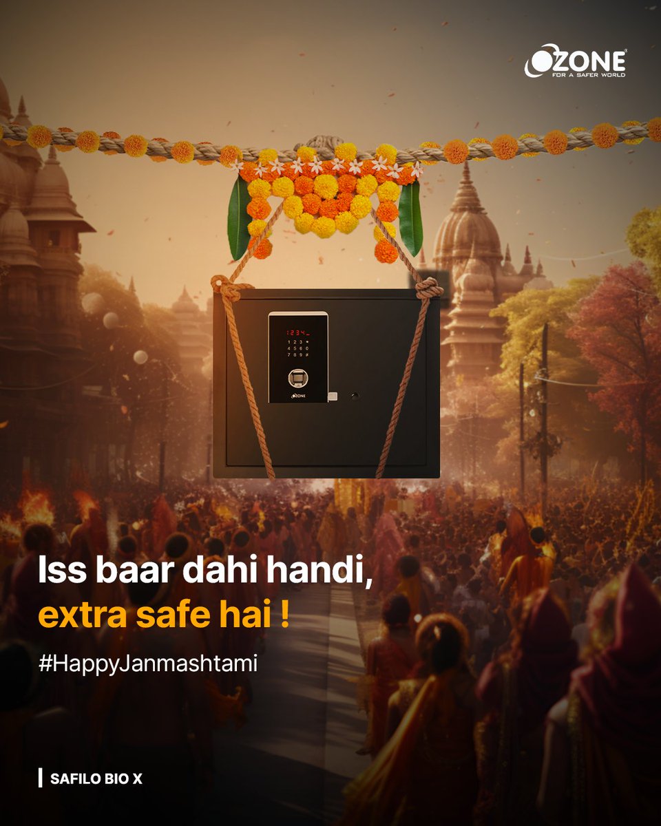 Iss matke ko todna mushkil hi nahi namumkin hain!🤭

Wishing everyone a happy Janmashtami!

#Janmashtami #Janmashtami2023 #Ozonesecutech #Ozone #Securitysolutions #Homesecurity #Homesafety #Safes #DigitalSafe