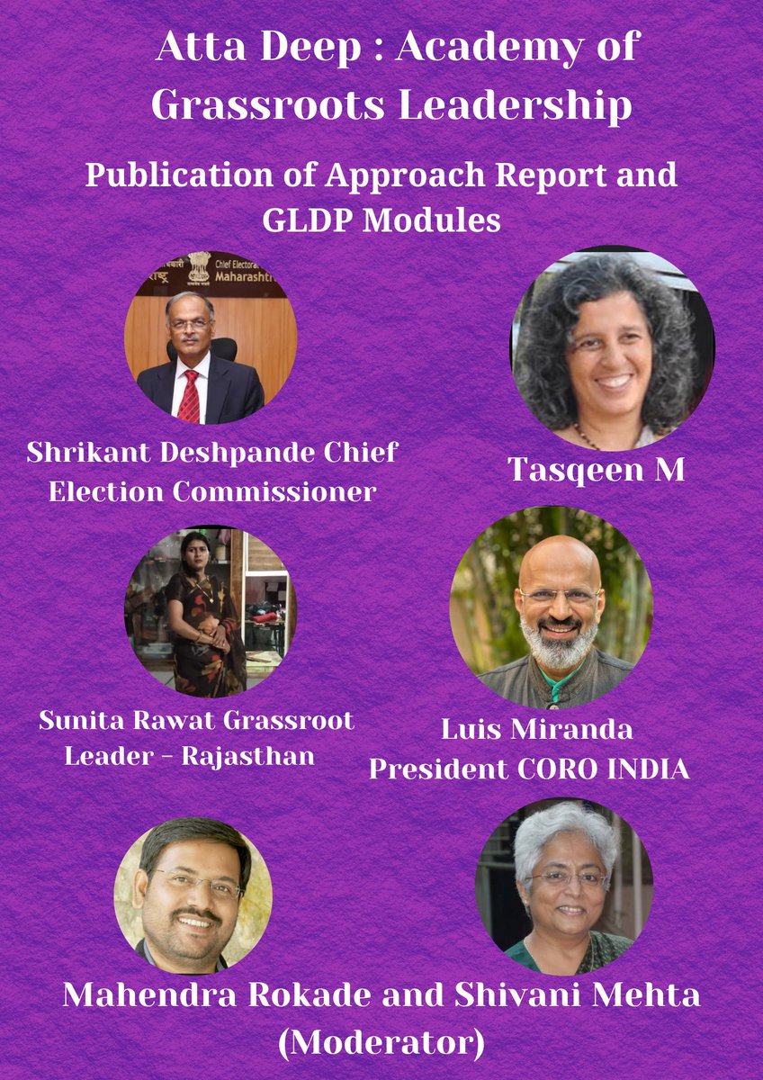 Celebrating Grassroots Knowledge Holder with Atta Deep - Academy of Grassroots Leadership
Our Honorable Panelist for Publication of Approach Report and GLDP Modules.
Let's connect at 10.30 on Our Facebook Live