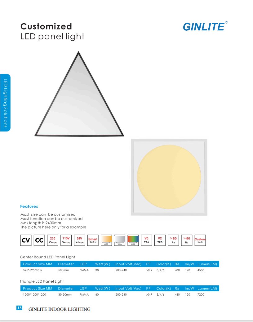 powershinetech's tweet image. GINLITE Customized Special-shaped LED Panel Light Series.

Features
- Most size can be customized.
- Most function can be customized.
- Max length is 2400mm.

#ledlighting #ledpanellight #commerciallighting #indoorlighting #specialshape #customization