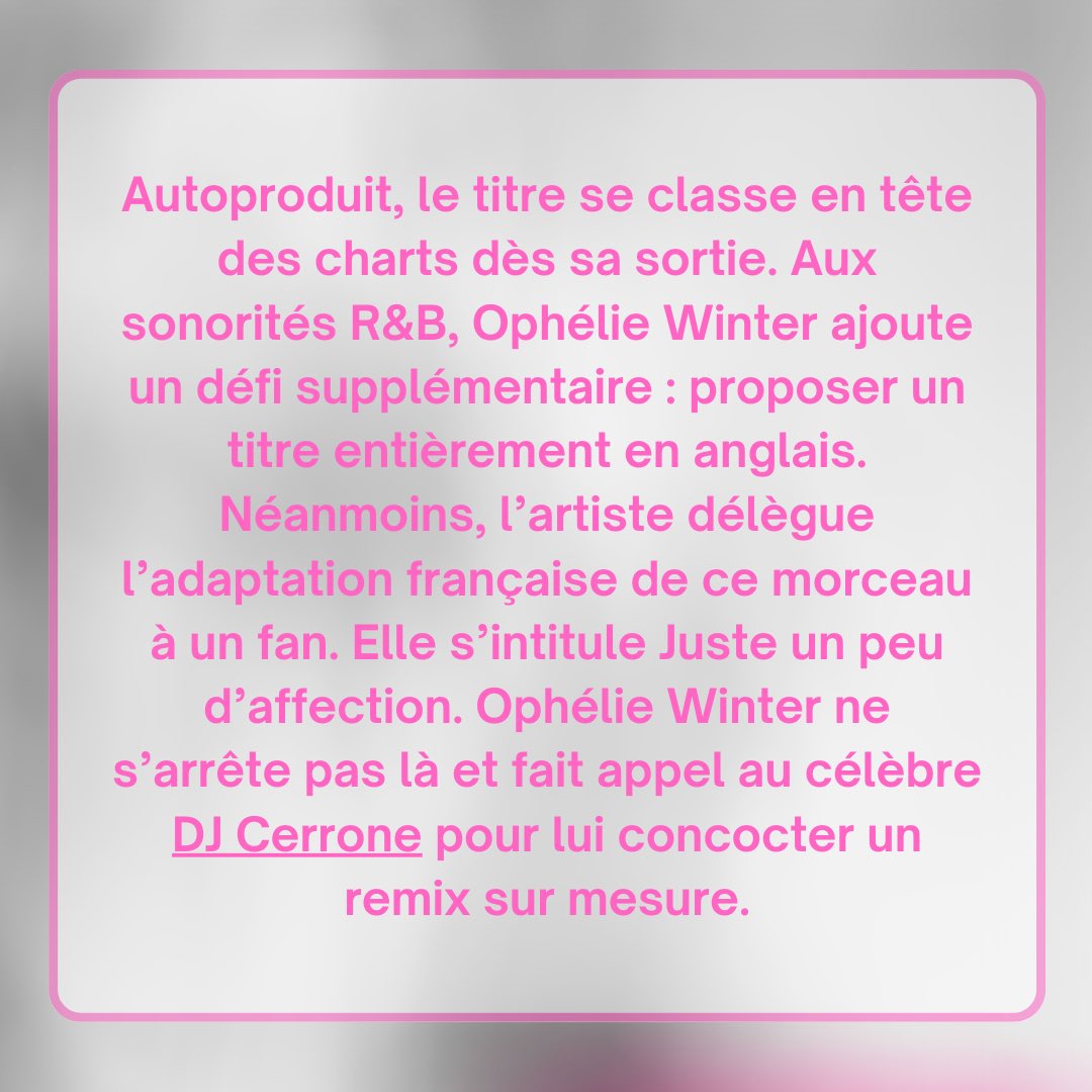 OWinterLink's tweet photo. J’ai vraiment hâte de l’entendre sur la version vinyle du #bestof ! #affection #opheliewinter #rnbmusic #rnbsinger #iconic https://t.co/v0pjr8bD8N