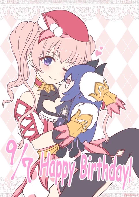 ツムギちゃんお誕生日おめでとう!今年は描けなくてごめんよ…(再掲) 