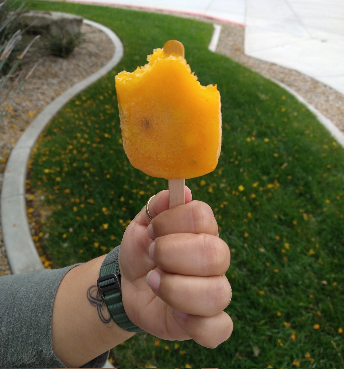 Popsicle with small pieces of natural 🥭  available for your next special event!

#ortizicecream #fyp #sanbernardinocounty