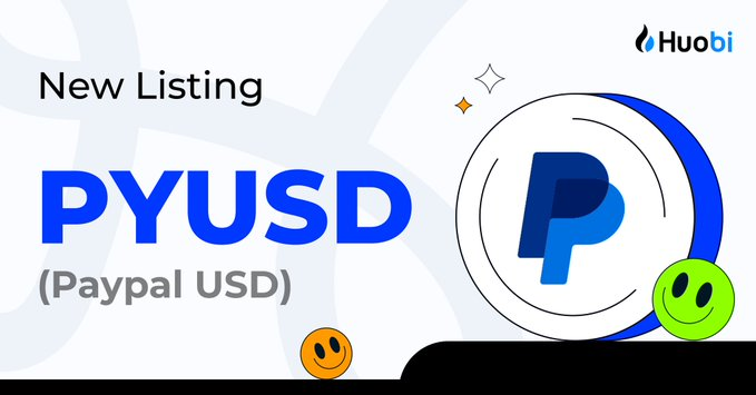 नई #Huobi लिस्टिंग! $PYUSD जमा अब खुले हैं ट्रेडिंग अभी है बाज़ार:huobi.com/en-us/trade/py…