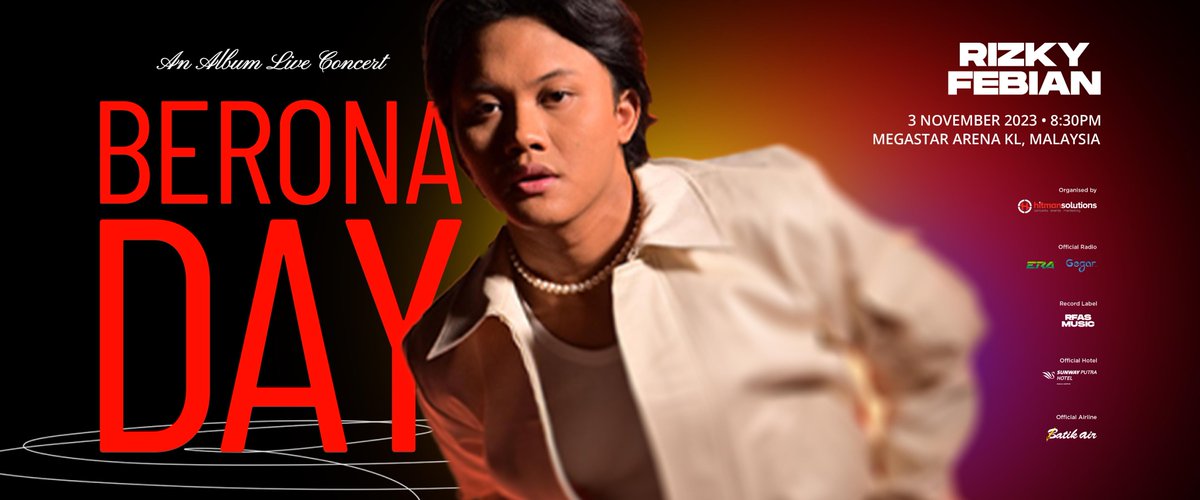 Ticket2uComMy's tweet photo. Anda boleh dapatkan tiket untuk Rizky Febian Berona Day SEKARANG di https://t.co/rbkxE5OKoC!

Rizfelous, tiket kategori mana yang kalian akan dapatkan? 📷

Romansa (Free Standing) - RM179
Terpesona (Normal Seating) - RM199
Super Rizfelous (VIP Seating) - RM399

#BeronaDay #BDMY #HitmanSolutions #RizkyFebian #Ticket2U
