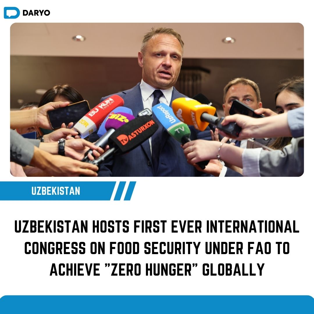 #Uzbekistan hosts #first ever #InternationalCongress on #FoodSecurity under @FAO to achieve '#ZeroHunger' globally

🇺🇿🌾🌊

Though not uniquely beset by all #globalThreats, #Uzbekistan faces #challenges such as land #salinization, dwindling #water resources for #irrigation,…