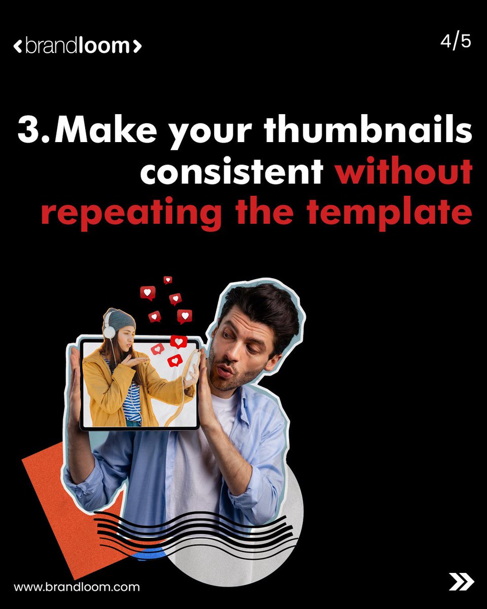 3. The most successful YouTubers have a distinct thumbnail style- with set colors, fonts & imagery. However, DON’T USE ONE TEMPLATE REPEATEDLY. Add variety, and try to put your face on your thumbnails as much as possible.🎨👤. . . (4/5)