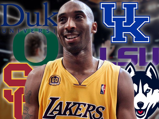 NBAVoltt's tweet image. The six bigtime NCAA hoops powerhouses were selected as "Mamba Programs" and will be wearing the NBA legend's Nike sneakers on the court this year.