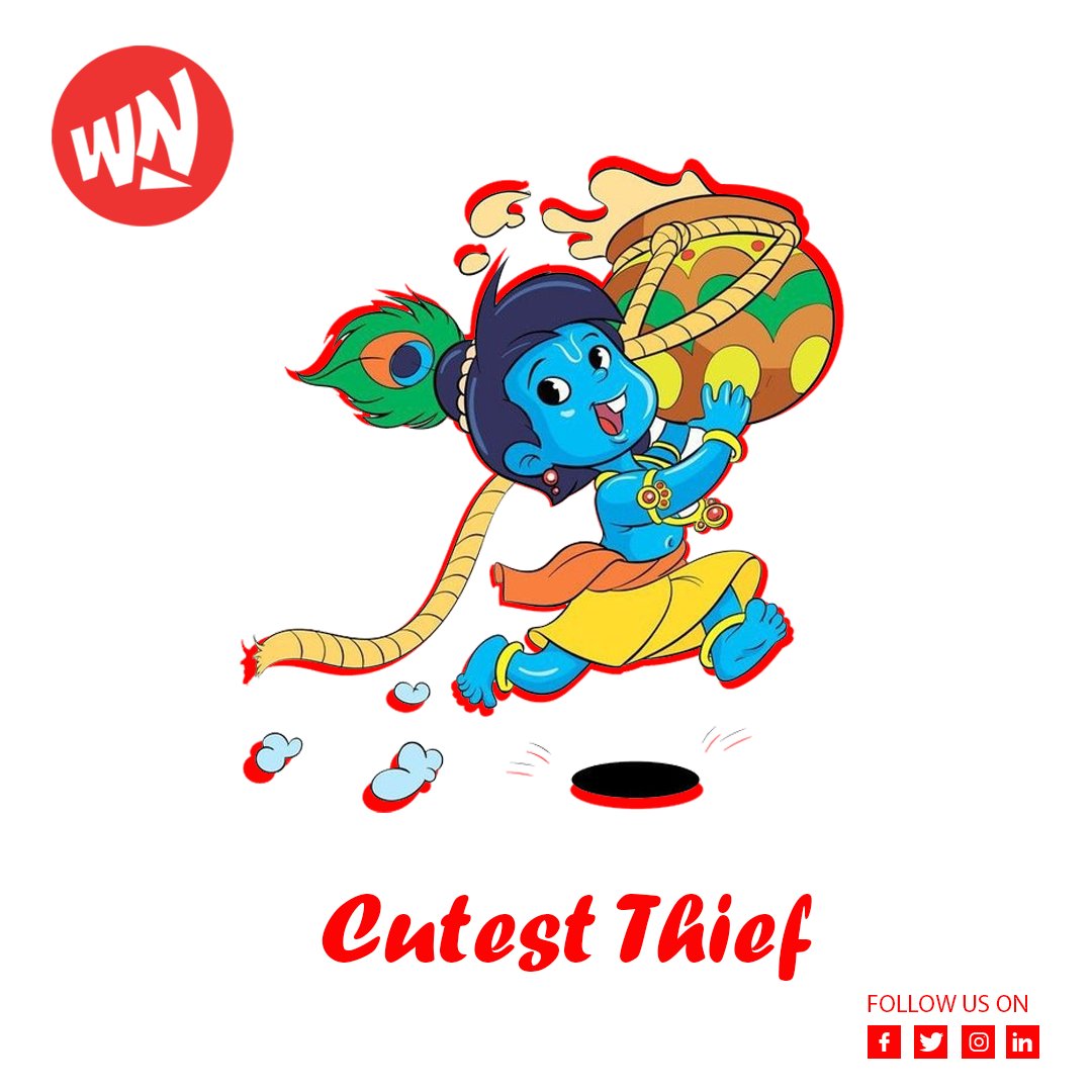 Wownooks's tweet photo. May Lord Krishna, the mischievous and most adorable thief, bring sweetness and happiness to your life.
Let's celebrate the birth of the cutest 'Makhan Chor' together with the spirit of love, unity, and dahi handi with your loved ones.
Wish you a blessed Janmashtami!
#Janmashtami https://t.co/TZRFbtcZrK