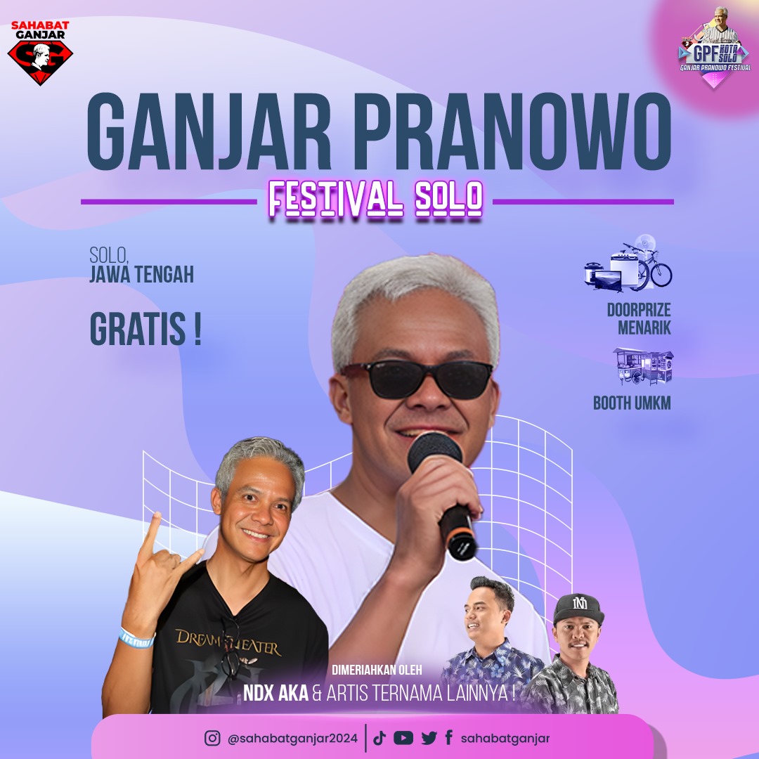 Terimakasih Jateng 
.. 
#GanjarSelaluDihati 🤟❤🇮🇩

Ayo ramaikan
Ganjar Pranowo Festival ke#8
GRATISS... !!! 

#SahabatGanjar #GenerasiGotongRoyong #GanjarPresiden #GanjarUntukSemua