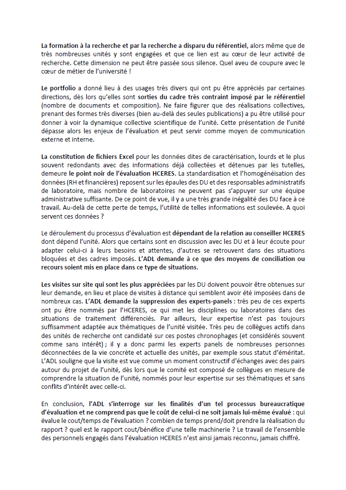 adirlabos's tweet photo. .@Hceres_ : la bureaucratie continue de nuire à la recherche.
Communiqué de l’ADL en forme de bilan des vagues C (2022) et D (2023) de l’évaluation des unités de recherche.
https://t.co/LYWPVDbvq3 https://t.co/Zin2152wWd