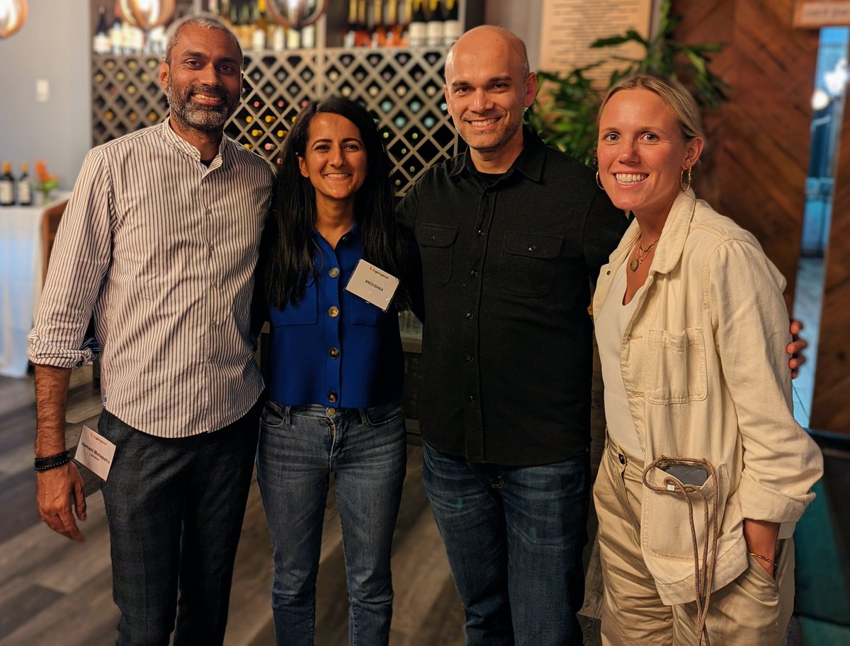 MohapatraHemant's tweet photo. Fantastic founder dinner in SF with some of our indian portfolio founders (@ZipstackHQ @thedarwinbox @yellowdotai) joining some amazing bay area founders to discuss all things startups. Hosted by our amazing #oneLightspeed investor family across India/SEA @dkhare and US - @anoushkavaswani @JulieKainz @alexkayyal!