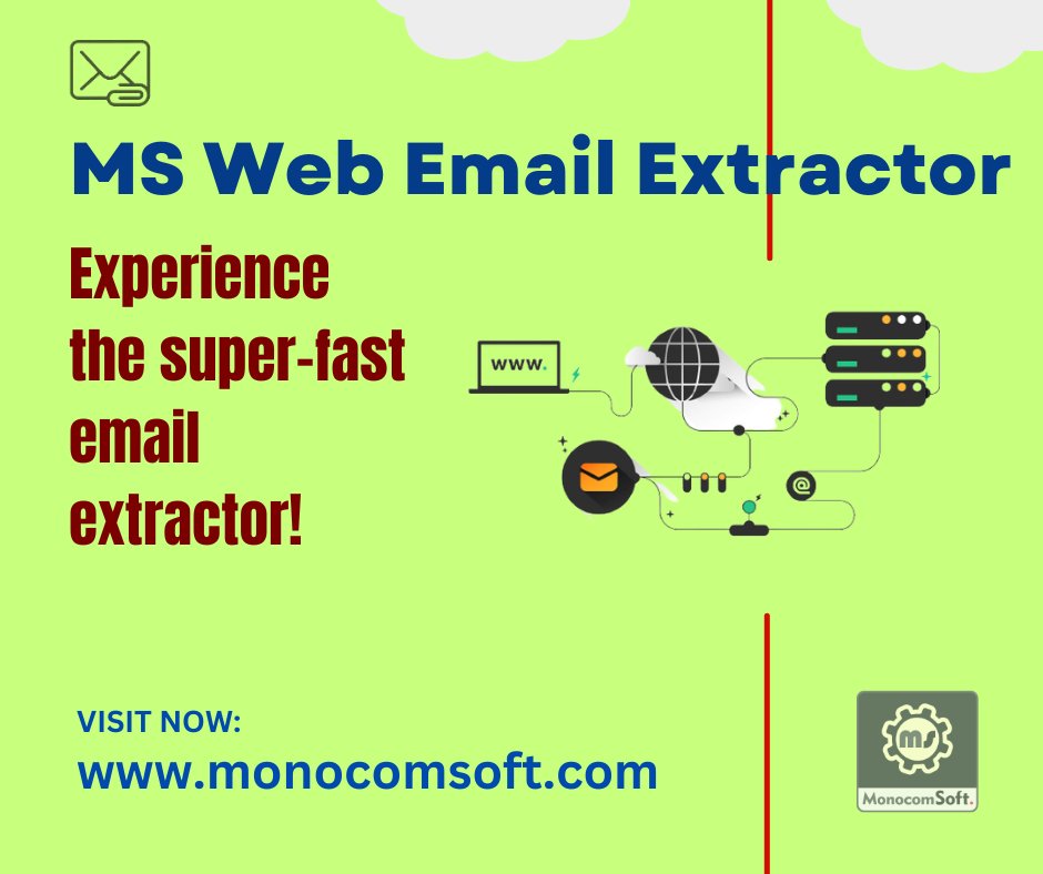 monocomsoft's tweet image. MS Web Email Extractor
Experience the super-fast email extractor! 
monocomsoft.com/advance-web-em…

#webemailextractor
#emailextractor 
#emailextractorsoftware 
#bulkemailextractor
 #emailmarketingtool