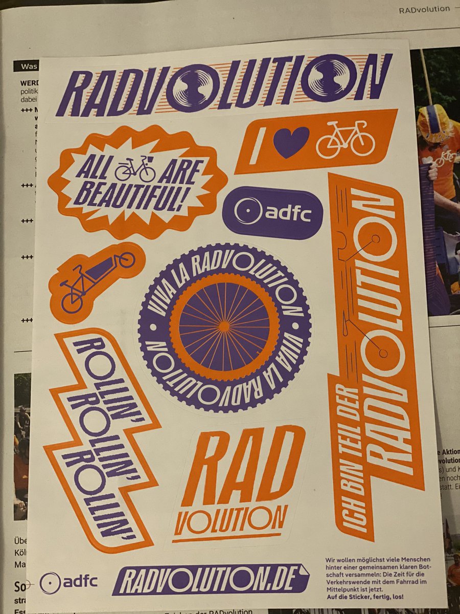 Geil, in der aktuellen Radwelt sind Sticker. <a href="/FahrradClub/">ADFC Bundesverband</a>