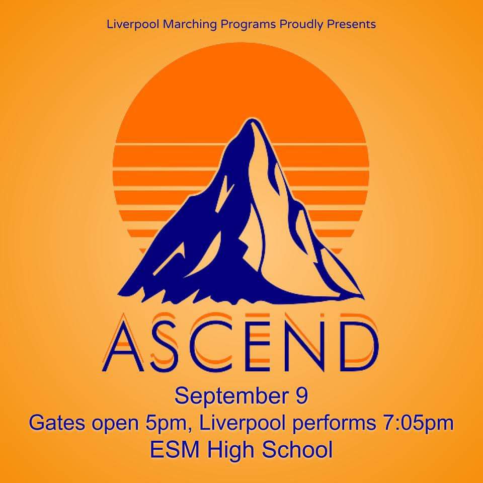 Liverpool Marching Programs (@lhs_marching) on Twitter photo Itβs almost showtime! See you at ESM High School this Saturday, September 9 to support your Liverpool Marching Band. $12 tickets at the door (cash only)! Gates open at 5pm, show starts at 6pm and Liverpool performs at 7:05pm. π§‘π <a href="/LCSDFineArts/">LCSD Fine Arts</a> <a href="/LCSDOfficial/">Liverpool CSD Official - New York State</a> <a href="/BrettRWoodcock/">Brett Woodcock</a> Itβs almost showtime! See you at ESM High School this Saturday, September 9 to support your Liverpool Marching Band. $12 tickets at the door (cash only)! Gates open at 5pm, show starts at 6pm and Liverpool performs at 7:05pm. π§‘π <a href="/LCSDFineArts/">LCSD Fine Arts</a> <a href="/LCSDOfficial/">Liverpool CSD Official - New York State</a> <a href="/BrettRWoodcock/">Brett Woodcock</a>