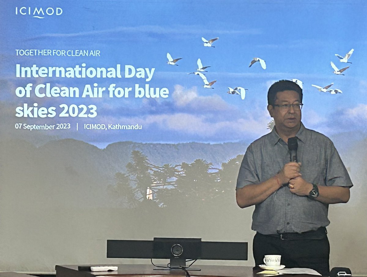 “When we were younger, seeing snowcapped mountains wasn’t a big deal. Today, we need to have a good day to see the mountains. #Airquality is a growing concern for the HKH, Lets act for clean air & push for collective action” @arunbshrestha @icimod