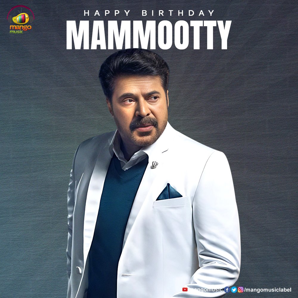 MangoMusicLabel's tweet photo. Wishing the Legendary actor Mammootty sir a very happy birthday! ππππ
Which is your favorite movie of his? Comment below! ππ¬
#Mammootty #HappyBirthdayMammootty #CelebrityBirthday #SouthIndianCinema #BlockbusterActor #MangoMusic https://t.co/8JDDXN47DQ