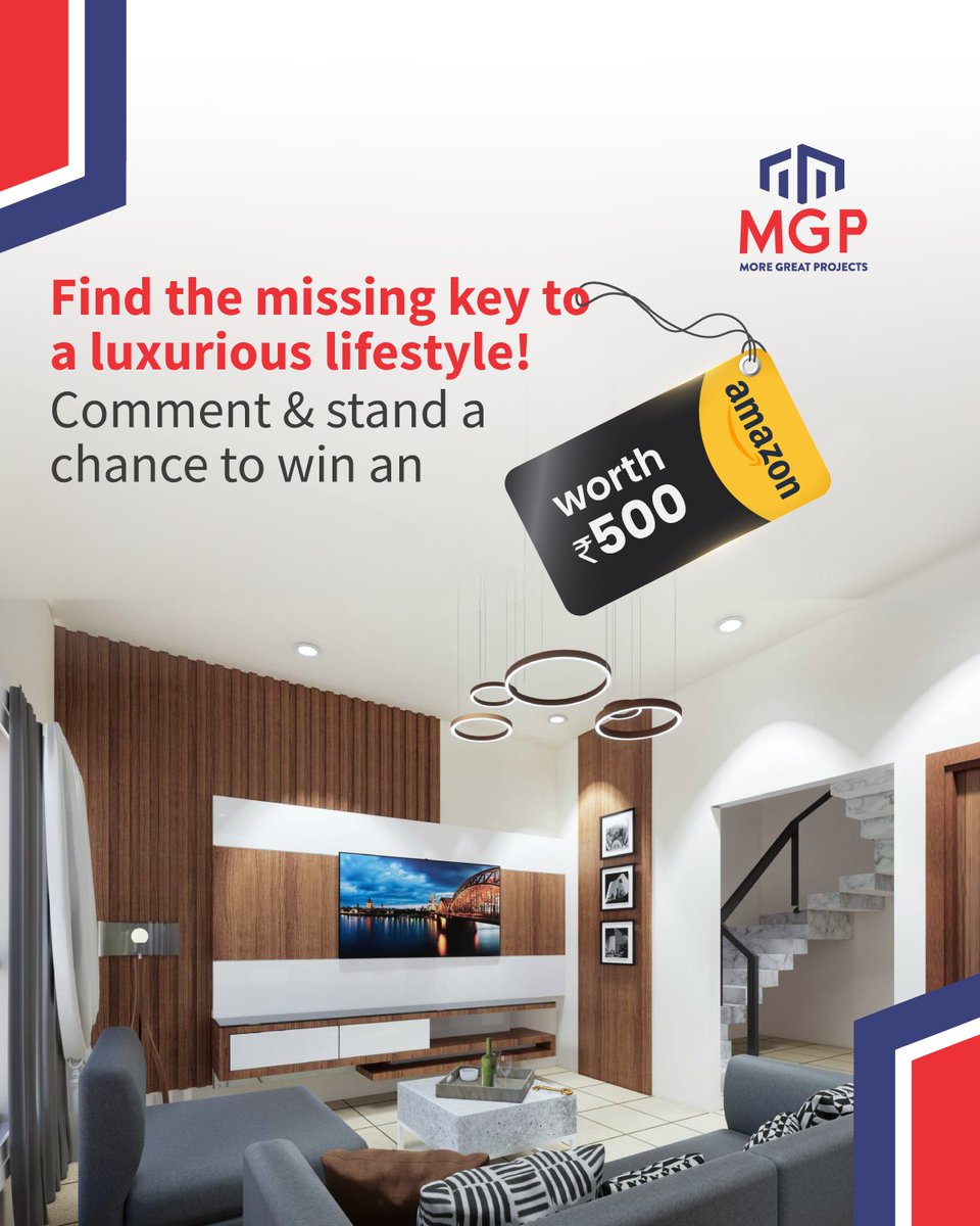 mgp_off's tweet photo. Contest alert!
Find the golden key to your dream home in this picture.
Comment & stand a chance to win an Amazon voucher worth ₹500
T & C apply.
#MGPBuilders #MGP #RealEstate #Chennai #RealEstateInvestor #MGPProperties #ContestAlert #Contest #WinBig https://t.co/l0J39BGN3W