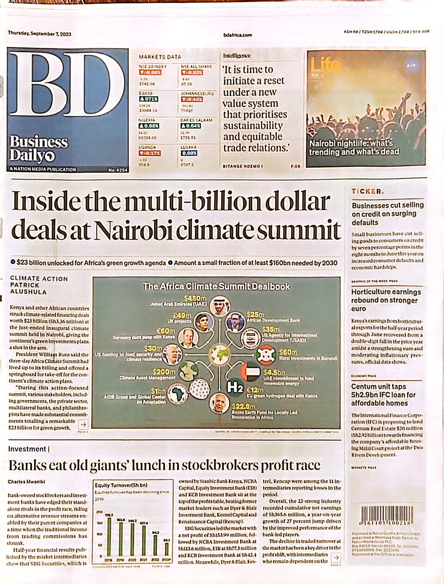 ahmednasirlaw's tweet photo. 1. President @WilliamsRuto had an amazing summit that was well organised and yielded verifiable results.
2. The global South with countries like UAE are elbowing their way to the high table of global hot buttons like the environment. 
3. America and Europe are still refusing to wake up to the sad reality that they are the main culprits in causing global environmental challenges.
