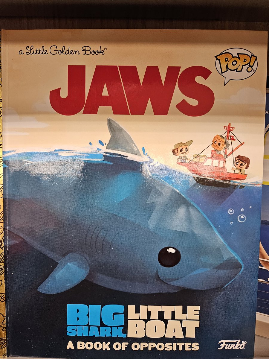 MarkAllyn's tweet image. WHAT in the actual f**k is this? Who thought THIS was a good idea?? 🤨😲 We're gonna need a bigger book!
Little Golden Book, my butt! 😆
#BigSharkLittleBoat #SmallBookBigNightmares