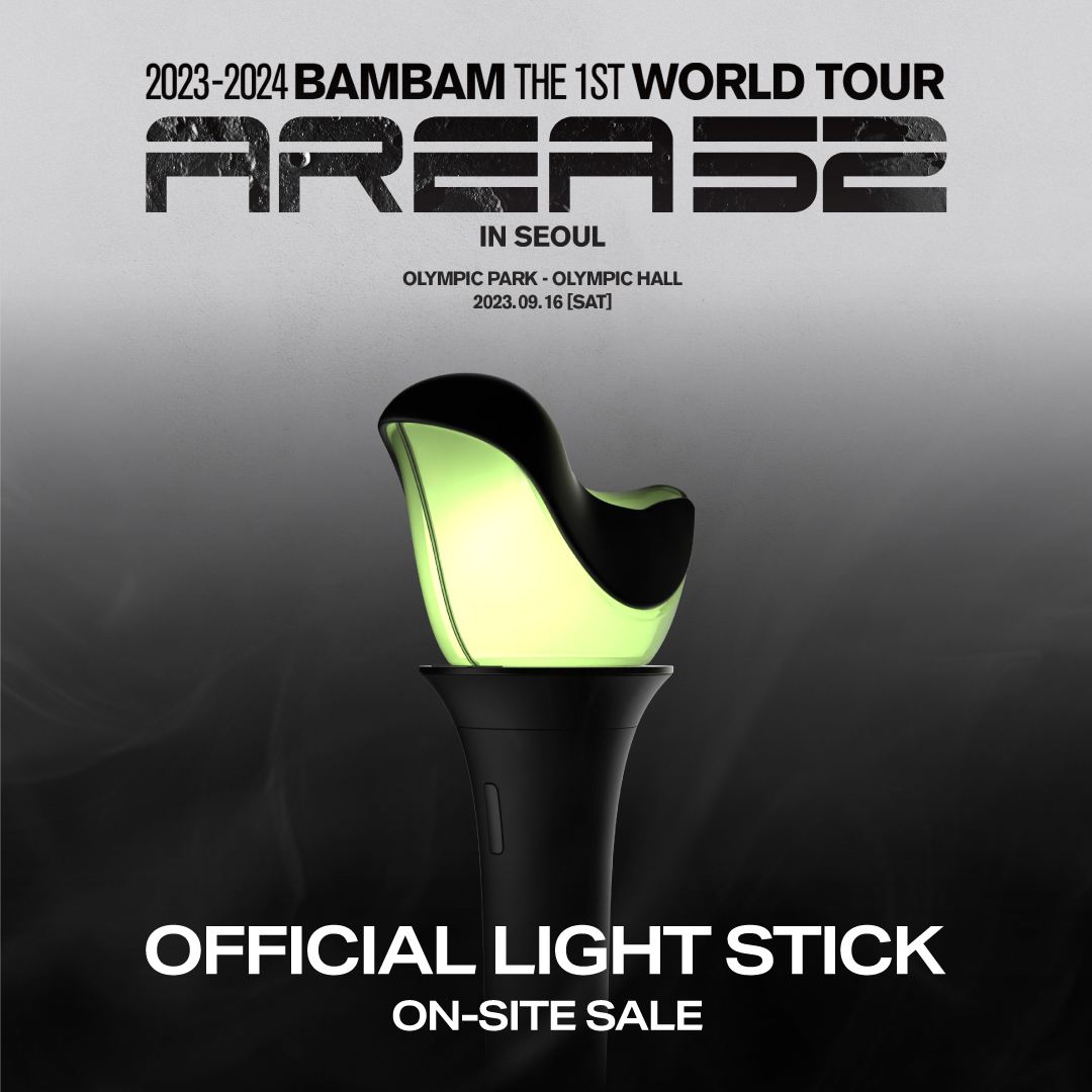 BAMBAMxBAMMIE's tweet photo. [NOTICE]
⠀
GOT7 OFFICIAL LIGHT STICK Ver.3 SALE in SEOUL

📍현장 판매 장소
올림픽공원 올림픽홀 GOT7 OFFICIAL LIGHT STICK 부스
📍현장 운영 시간
2023.09.16 (SAT) 13:00 ~ 16:50 / 공연 종료 후 30분까지
⠀
※ 인당 최대 2개까지 구매 가능합니다.
※ 재고 소진 시 조기 품절될 수 있습니다.
⠀
자세한 내용은 아래 팬즈라이크 사이트를 통해 확인해 주세요🐥
⠀
🔗KR https://t.co/K9aAu7fvUe 
🔗JP https://t.co/LGoNkOTTAk
🔗EN https://t.co/AZokLObtTq

#뱀뱀 #BamBam
#AREA52
#BamBam_TOUR_AREA52