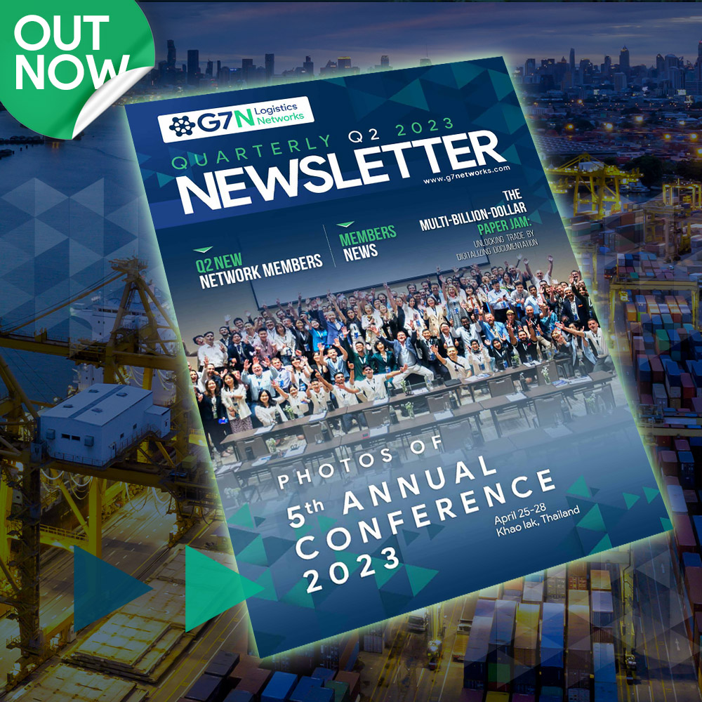 📢 G7N Logistics Networks 2nd Quarter Newsletter 2023 is OUT NOW...

Read here ✅ lnkd.in/g4NfA6Xd
 
In this version of the newsletter
- G7N Network News
- G7N New Members
- G7N Last Conference Events and Images

#g7logisticsnetworks #freightforwarding #shipping #logistics