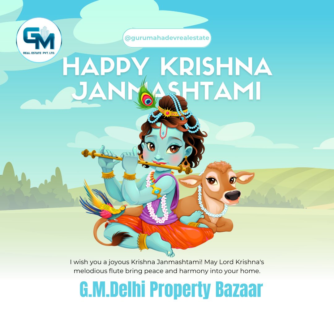 gmdelhibazaar's tweet photo. G.M.Delhi Property Bazaar की तरफ से सभी को कृष्ण जन्माष्टमी की हार्दिक शुभकामना|| https://t.co/cpvkxiFWLx