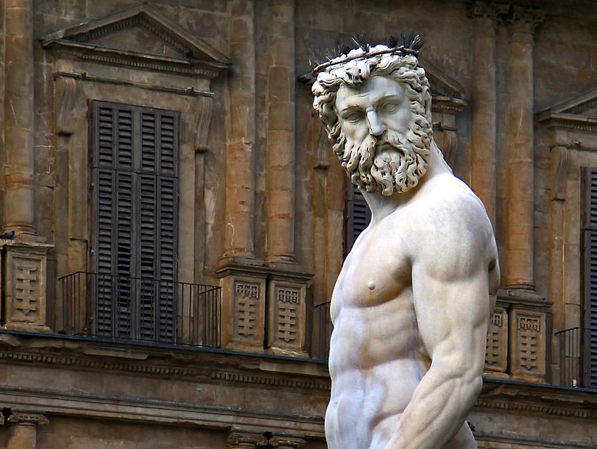 LaPaginaArte's tweet image. Bartolomeo Ammannati, Fontana del Nettuno (particolare), 1550-1575. Marmo e bronzo. Firenze, Piazza della Signoria.
