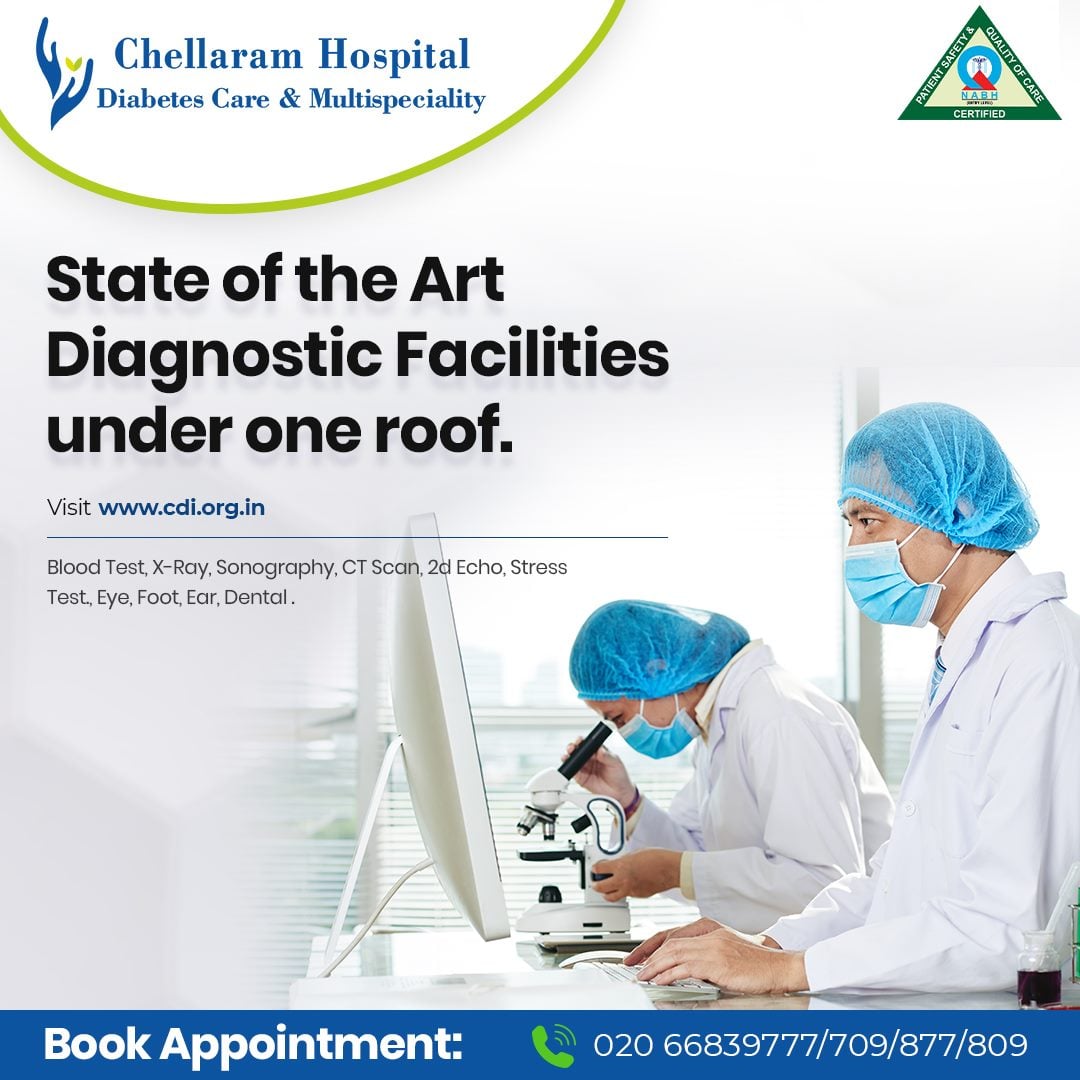 Chellaram_Hosp's tweet image. Get All State of the Art Diagnostic Facilities under one roof. Visit Chellaram Multispeciality Hospital - cdi.org.in or Call us - 020-66839777/709/877/809

#pathologylab #homesamplecollection #DiagnosticCenterInPune #bestdiabeteshospital @Unnikri @Er_Riteshshelke