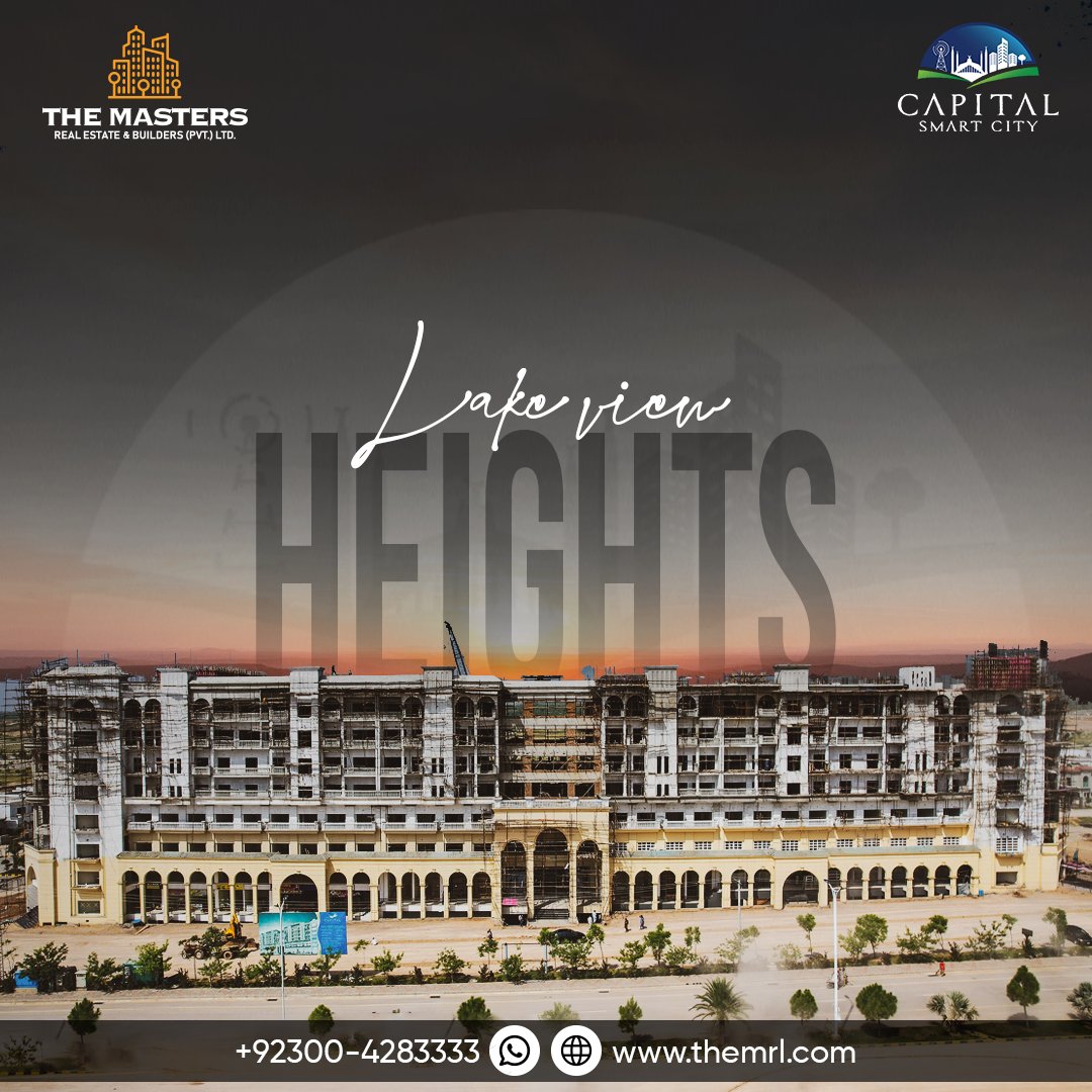 Discover the epitome of luxury living at Lake View Heights within Capital Smart City
☎️ +923004283333 
🌐 themrl.com/capital-smart-… 
📧 info@themrl.com 
#CSC #Capitalsmartcity #themrl #Lakeviewheights #luxuryliving #amenities #Smartliving #HRL #FDHL #islamabad #TheMastersRealEstate
