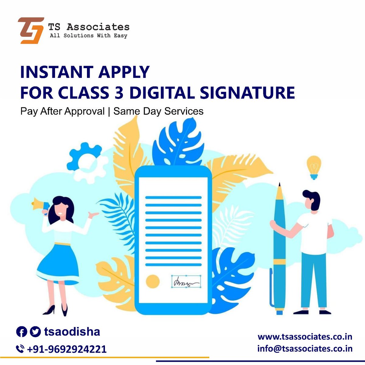 tsaodisha's tweet photo. Instant Apply for Class 3 Digital Signature.

Pay After Approval | Same Day Service https://t.co/HPtgXV8JUZ