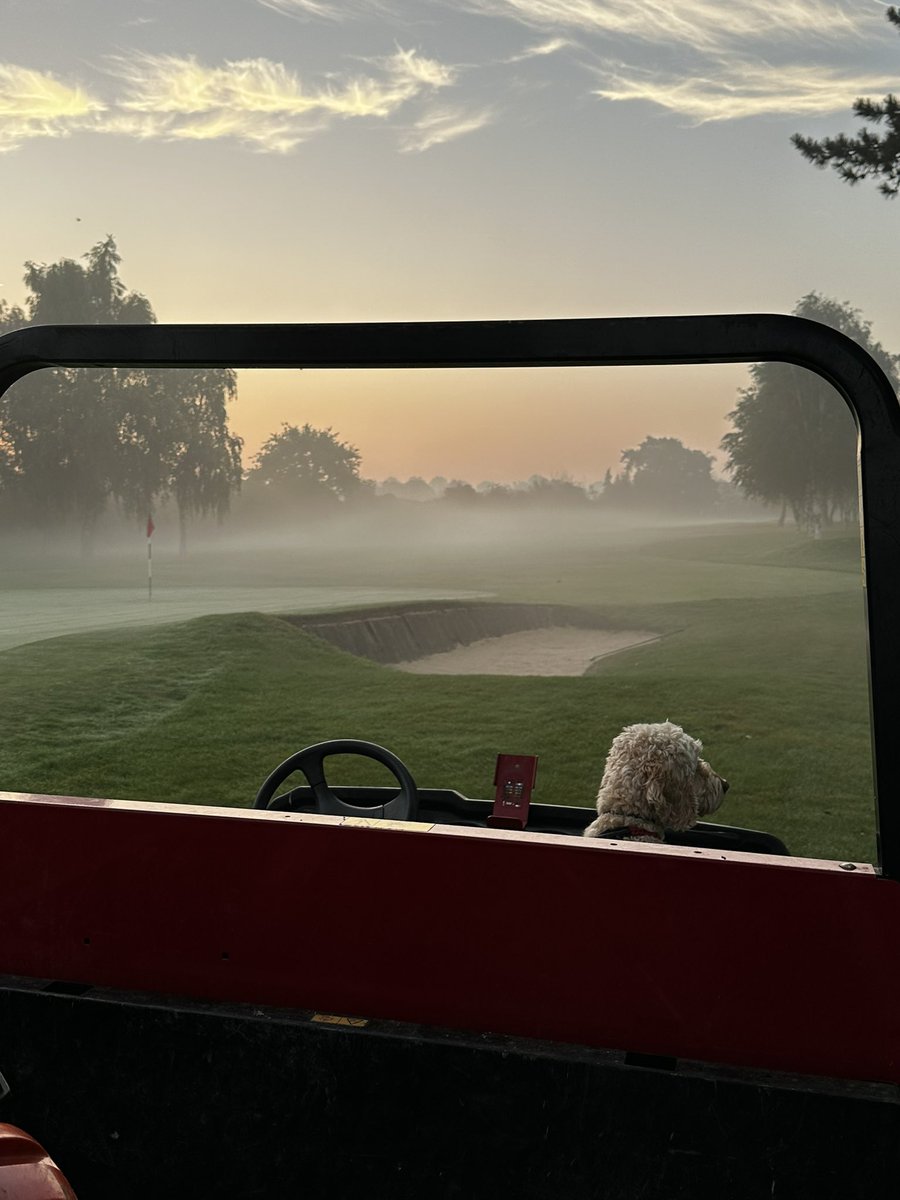 Doggy… I mean foggy start this morning. <a href="/EatonGolf/">Eaton Golf Club</a>