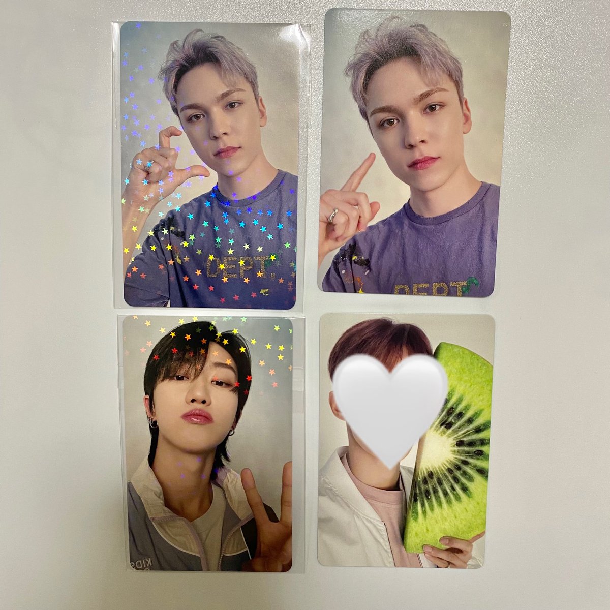 SEVENTEEN セブチALWAYS YOURSトレカ交換 

【譲】バーノン 
　　　THE8 / ミンハオ 

【求】同種/異種ジョンハン

⭐️当方3枚まとめてとジョンハン1枚での交換可能です
⭐️過去トレカ可

本日東京ドームでの交換希望です🙇🏻‍♀️
#seventeen交換
#SEVENTEEN 
#セブチ